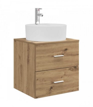 vidaXL Wall-Mounted Sink Vanity Artisan Oak 49.5 x 44.5 x 65 cm