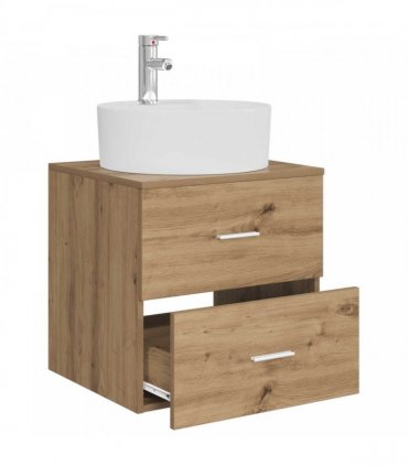 vidaXL Wall-Mounted Sink Vanity Artisan Oak 49.5 x 44.5 x 65 cm