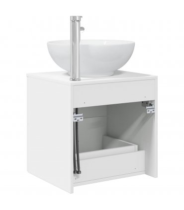 vidaXL Wall-Mounted Sink Vanity White 49.5 x 44.5 x 66.5 cm