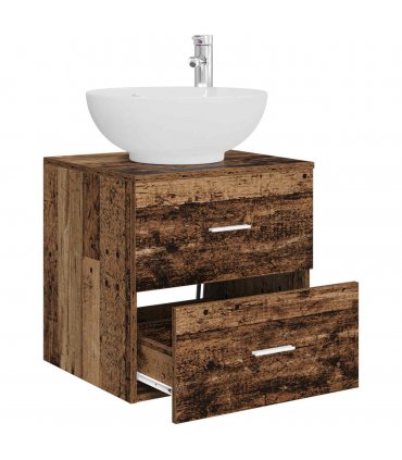 vidaXL Wall-Mounted Sink Vanity Old Wood 49.5 x 44.5 x 66.5 cm