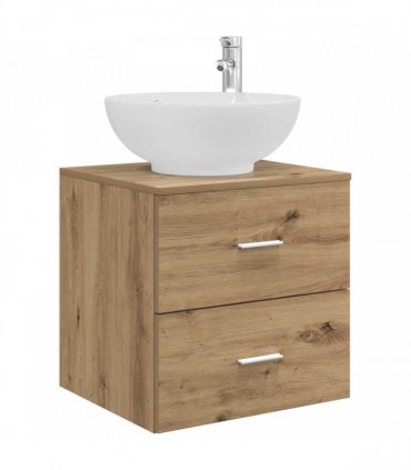 vidaXL Wall-Mounted Sink Vanity Artisan Oak 49.5 x 44.5 x 66.5 cm