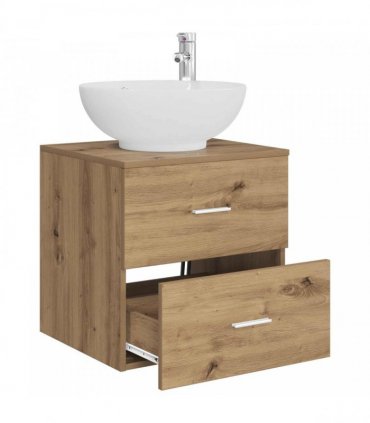 vidaXL Wall-Mounted Sink Vanity Artisan Oak 49.5 x 44.5 x 66.5 cm