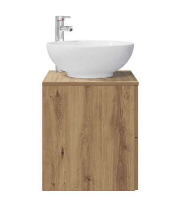 vidaXL Wall-Mounted Sink Vanity Artisan Oak 49.5 x 44.5 x 66.5 cm