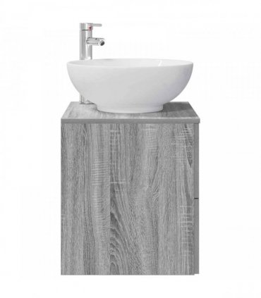 vidaXL Wall-Mounted Sink Vanity Grey Sonoma 49.5 x 44.5 x 66.5 cm