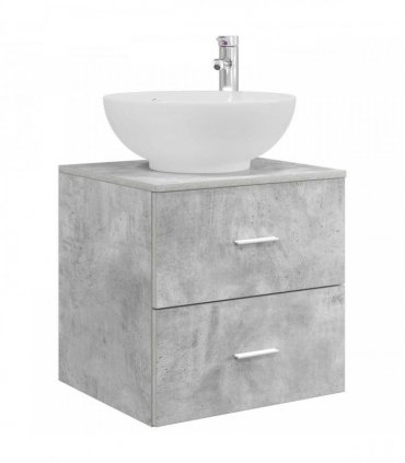 vidaXL Wall-Mounted Sink Vanity Concrete Grey 49.5 x 44.5 x 66.5 cm