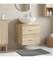 vidaXL Wall-Mounted Sink Vanity Sonoma Oak 49.5 x 44.5 x 66.5 cm