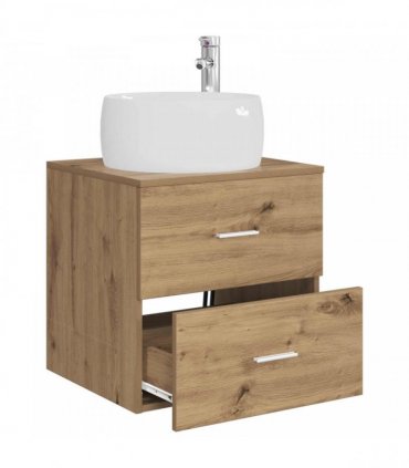 vidaXL Wall-Mounted Sink Vanity Artisan Oak 49.5 x 44.5 x 66 cm