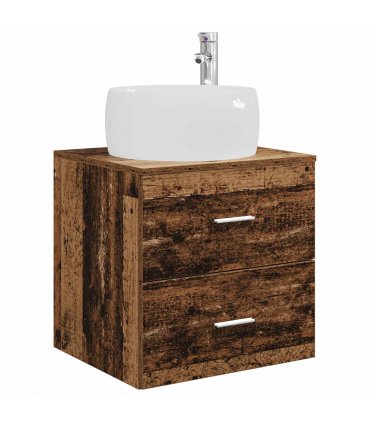 vidaXL Wall-Mounted Sink Vanity Old Wood 49.5 x 44.5 x 66 cm