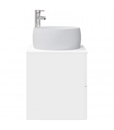 vidaXL Wall-Mounted Sink Vanity White 49.5 x 44.5 x 66 cm