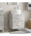 vidaXL Wall-Mounted Sink Vanity Concrete Grey 49.5 x 44.5 x 66 cm