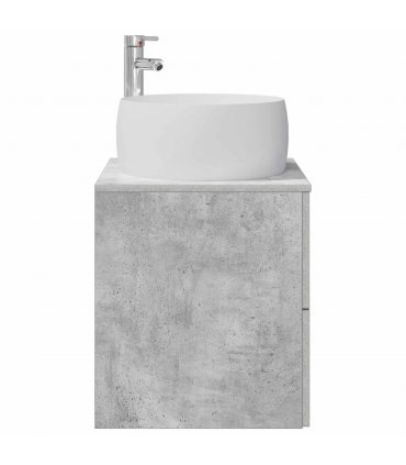 vidaXL Wall-Mounted Sink Vanity Concrete Grey 49.5 x 44.5 x 66 cm