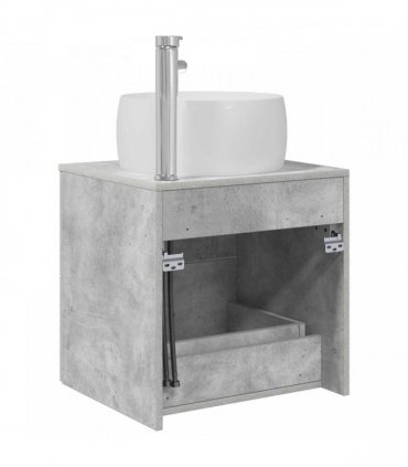 vidaXL Wall-Mounted Sink Vanity Concrete Grey 49.5 x 44.5 x 66 cm
