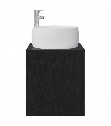 vidaXL Wall-Mounted Sink Vanity Black Oak 49.5 x 44.5 x 66 cm