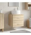 vidaXL Wall-Mounted Sink Vanity Sonoma Oak 49.5 x 44.5 x 66 cm