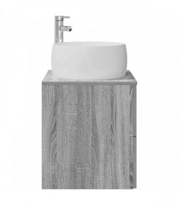 vidaXL Wall-Mounted Sink Vanity Grey Sonoma 49.5 x 44.5 x 66 cm