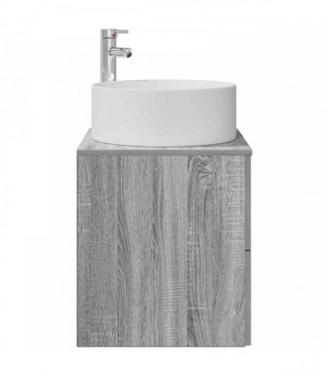 vidaXL Wall-Mounted Sink Vanity Grey Sonoma 49.5 x 44.5 x 65.5 cm