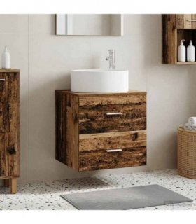 vidaXL Wall-Mounted Sink Vanity Old Wood 49.5 x 44.5 x 65.5 cm