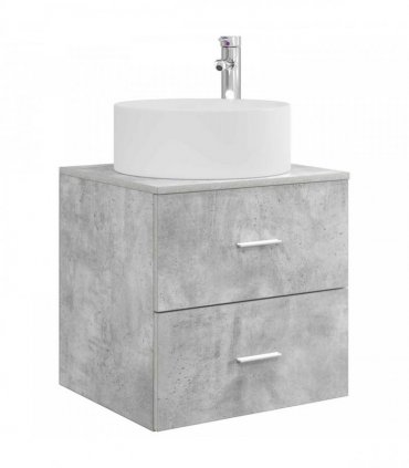 vidaXL Wall-Mounted Sink Vanity Concrete Grey 49.5 x 44.5 x 65.5 cm