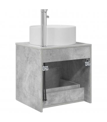 vidaXL Wall-Mounted Sink Vanity Concrete Grey 49.5 x 44.5 x 65.5 cm