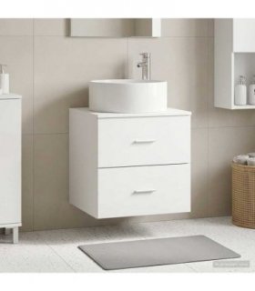 vidaXL Wall-Mounted Sink Vanity White 49.5 x 44.5 x 65.5 cm
