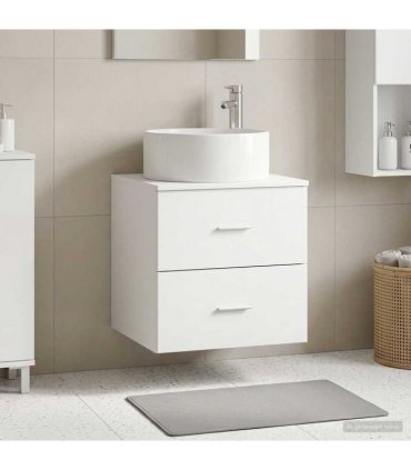 vidaXL Wall-Mounted Sink Vanity White 49.5 x 44.5 x 65.5 cm
