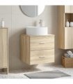 vidaXL Wall-Mounted Sink Vanity Sonoma Oak 49.5 x 44.5 x 65.5 cm