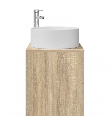 vidaXL Wall-Mounted Sink Vanity Sonoma Oak 49.5 x 44.5 x 65.5 cm
