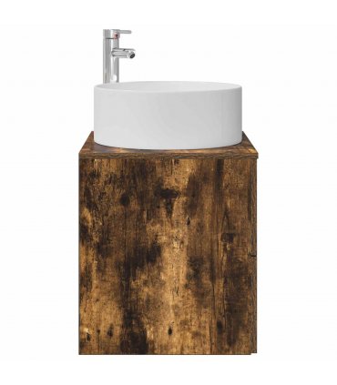 vidaXL Wall-Mounted Sink Vanity Smoked Oak 49.5 x 44.5 x 65.5 cm