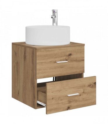 vidaXL Wall-Mounted Sink Vanity Artisan Oak 49.5 x 44.5 x 65.5 cm