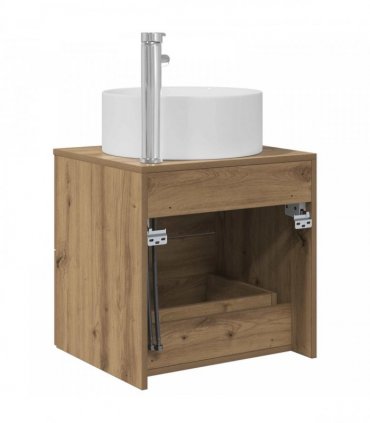 vidaXL Wall-Mounted Sink Vanity Artisan Oak 49.5 x 44.5 x 65.5 cm