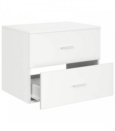 vidaXL Wall-Mounted Bathroom Cabinet White 62.5 x 44.5 x 50 cm