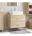 vidaXL Wall-Mounted Bathroom Cabinet Sonoma Oak 62.5 x 44.5 x 50 cm