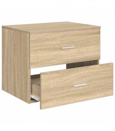 vidaXL Wall-Mounted Bathroom Cabinet Sonoma Oak 62.5 x 44.5 x 50 cm
