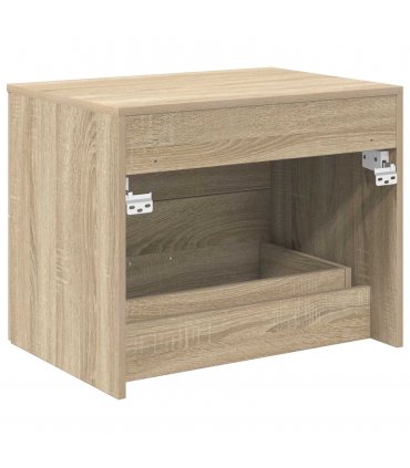 vidaXL Wall-Mounted Bathroom Cabinet Sonoma Oak 62.5 x 44.5 x 50 cm