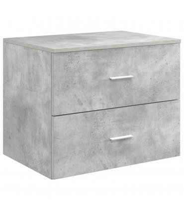 vidaXL Wall-Mounted Bathroom Cabinet Concrete Grey 62.5 x 44.5 x 50 cm