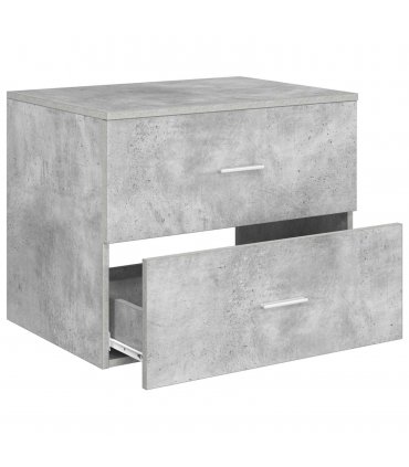 vidaXL Wall-Mounted Bathroom Cabinet Concrete Grey 62.5 x 44.5 x 50 cm