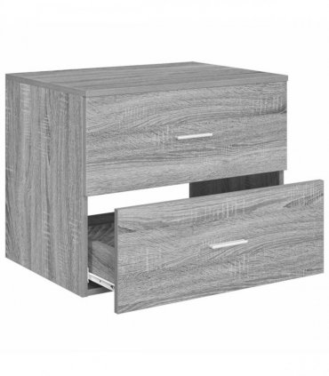 vidaXL Wall-Mounted Bathroom Cabinet Grey Sonoma 62.5 x 44.5 x 50 cm