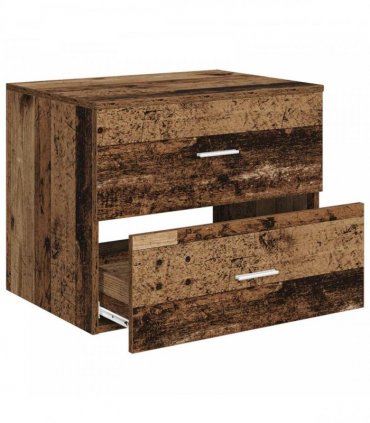 vidaXL Wall-Mounted Bathroom Cabinet Old Wood 62.5 x 44.5 x 50 cm