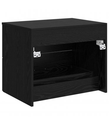 vidaXL Wall-Mounted Bathroom Cabinet Black Oak 62.5 x 44.5 x 50 cm