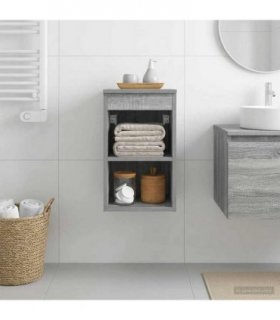 vidaXL Bathroom Cabinet In-between Grey Sonoma 30 x 44.5 x 50 cm