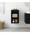 vidaXL Bathroom Cabinet In-between Black Oak 30 x 35 x 50 cm