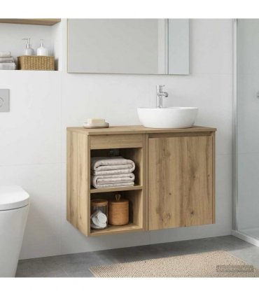 vidaXL Bathroom Cabinet In-between Artisan Oak 30 x 44.5 x 50 cm
