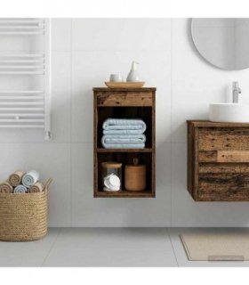 vidaXL Bathroom Cabinet In-between Old Wood 30 x 35 x 50 cm
