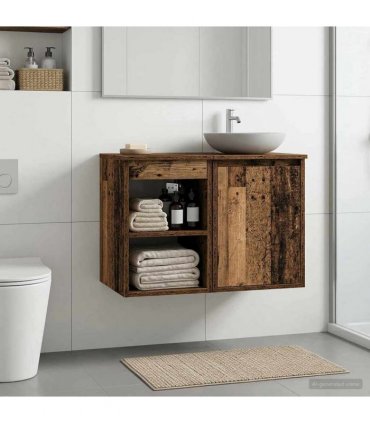 vidaXL Bathroom Cabinet In-between Old Wood 30 x 35 x 50 cm