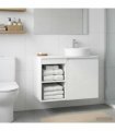 vidaXL Bathroom Cabinet In-between White 30 x 44.5 x 50 cm