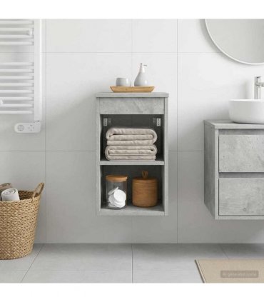 vidaXL Bathroom Cabinet In-between Concrete Grey 30 x 44.5 x 50 cm