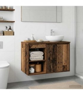 vidaXL Bathroom Cabinet In-between Old Wood 30 x 41 x 50 cm