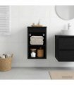 vidaXL Bathroom Cabinet In-between Black Oak 30 x 44.5 x 50 cm