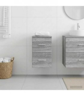 vidaXL Bathroom Cabinet In-between Grey Sonoma 30 x 41 x 50 cm — V0672200857