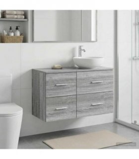 vidaXL Bathroom Cabinet In-between Grey Sonoma 30 x 35 x 50 cm — V0672200858